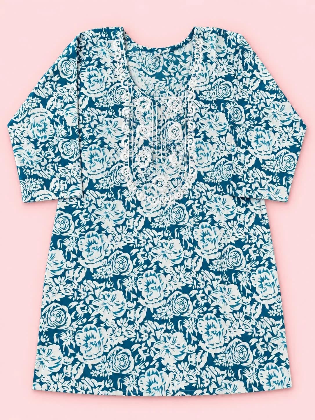 Gold Women's Cotton Short Kurti
